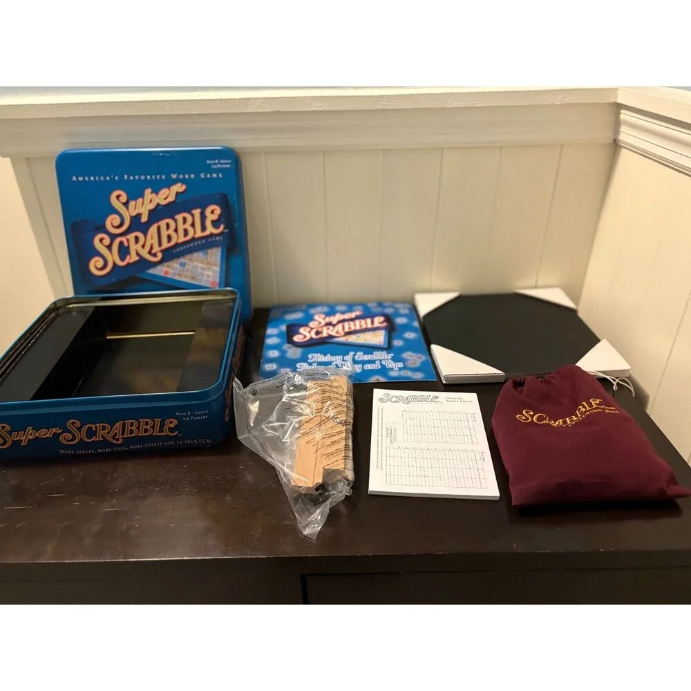 Super Scrabble COMPLETE Winning Moves 2004 Crossword Word More Spaces Tiles